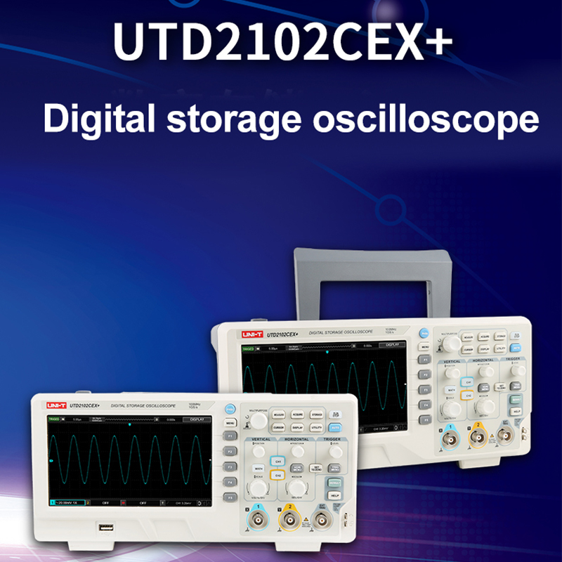 Digital Storage Oscilloscope 100Mhz - UNI-T UTD2102CEX + Lưu Trữ Kỹ