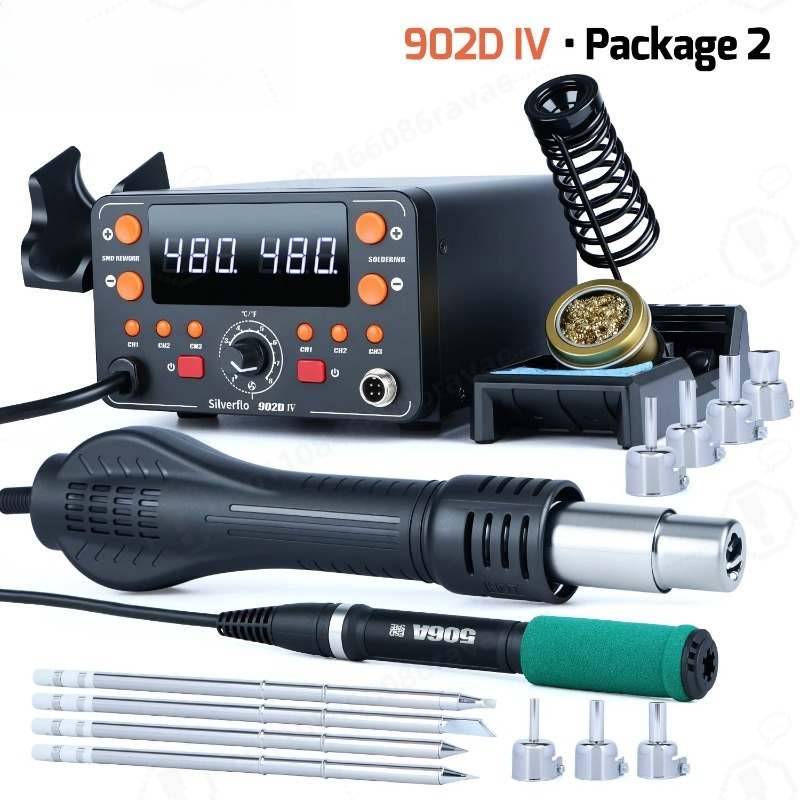 Hot Air Rework Station T12 - 902D-IV 775W Soldering Station Hot Air