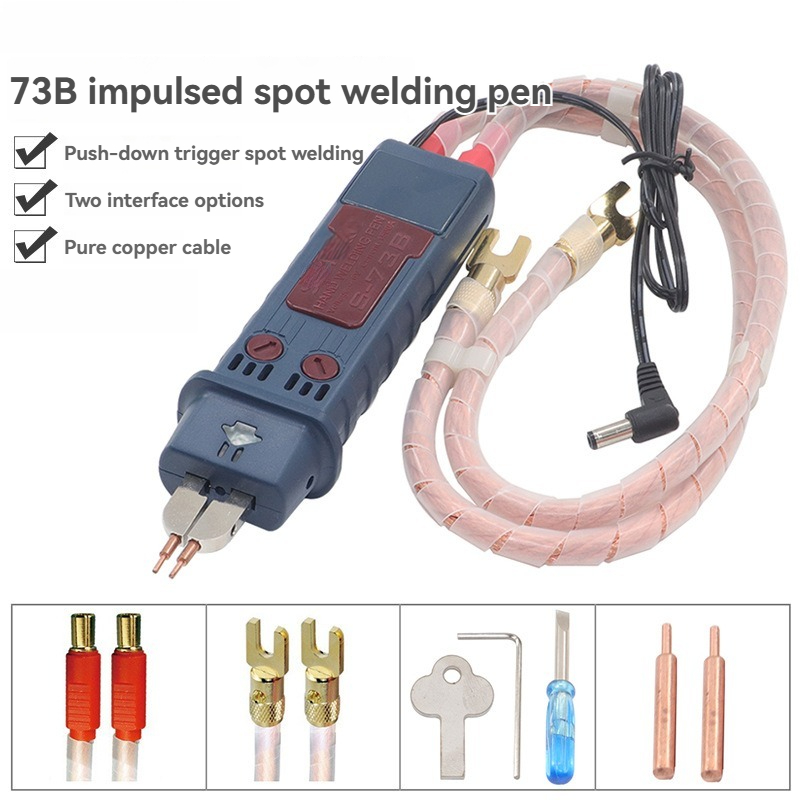 Spot Welder 18650 Battery Pack - 73B Integrated Spot‑Welding Pen, Handheld Portable