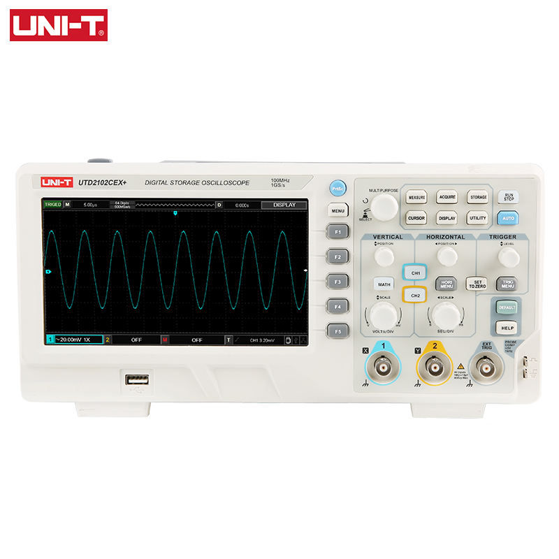 UNI-T UTD2102CEX + Lưu Trữ Kỹ  - đánh giá và giá Digital Storage Oscilloscope 100Mhz