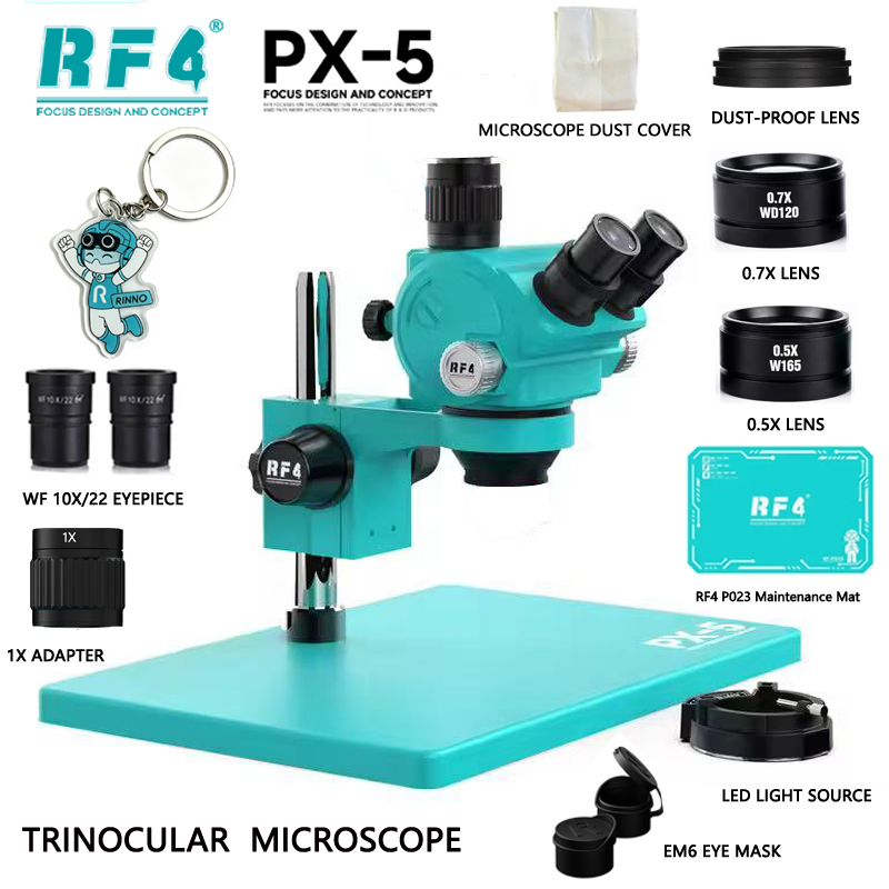RF4 Stereo Trinocular Microsco - đánh giá và giá Stereo Trinocular Microscope Pcb