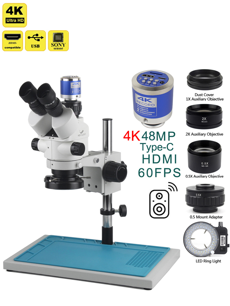 3.5X-90X Simul-Focal Stereo Tr - đánh giá và giá Stereo Trinocular Microscope Pcb