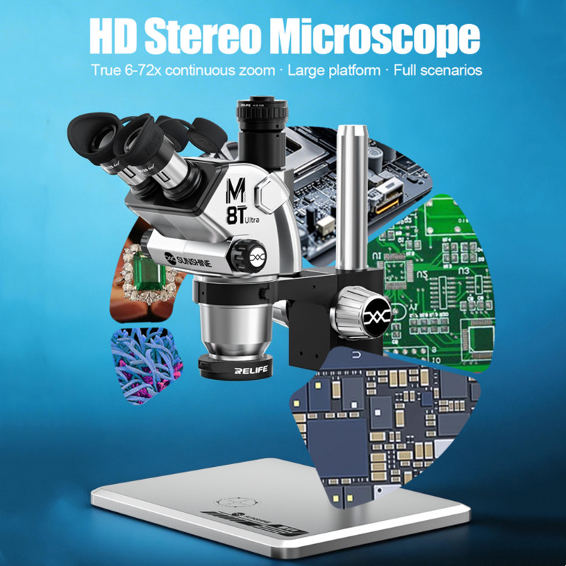 SUNSHINE M8T Ultra Trinocular  - đánh giá và giá Stereo Trinocular Microscope Pcb