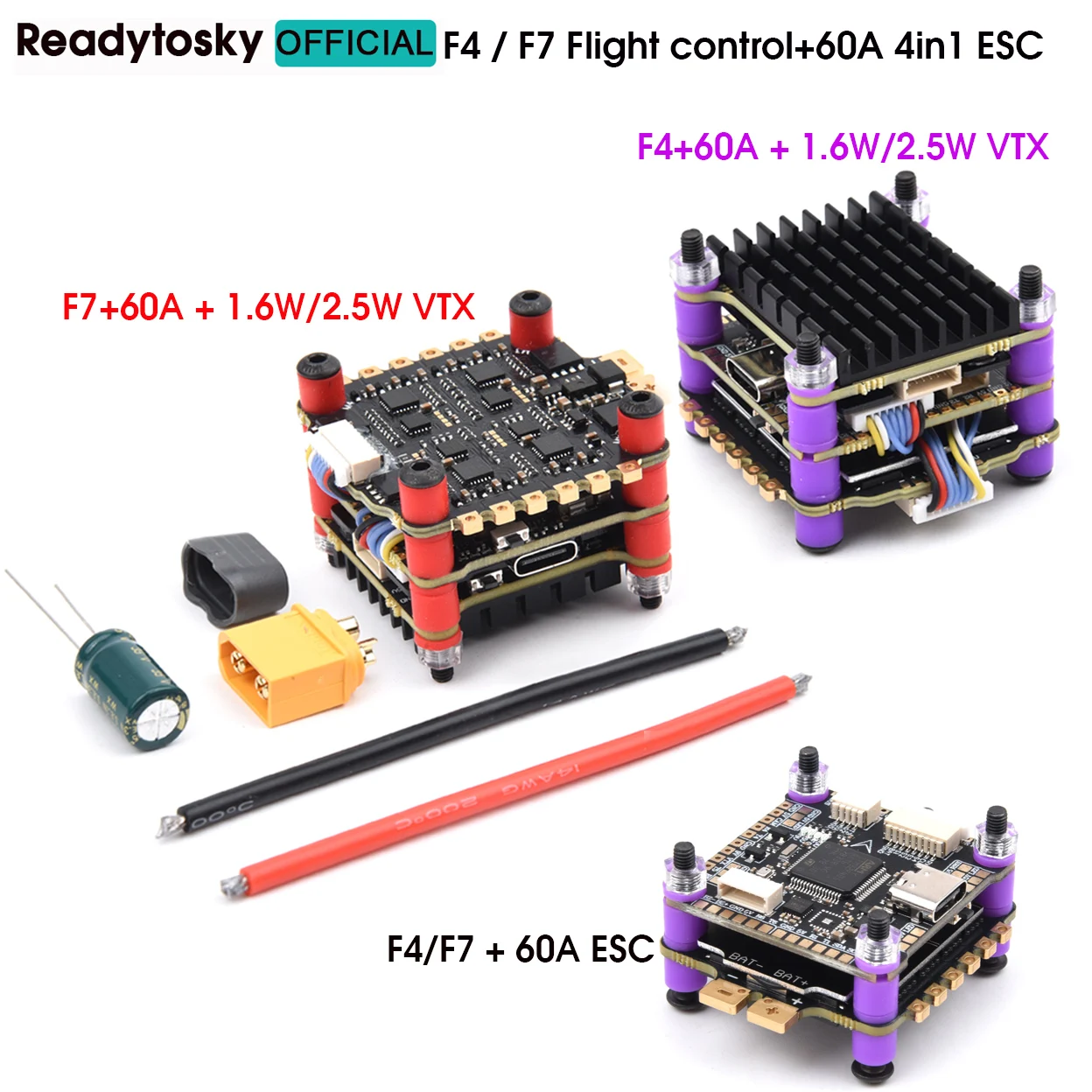 4.9G-5.8G 1.6W / 2.5W VTX + F7 - đánh giá và giá Fpv Flight Controller F7 Stack 60A