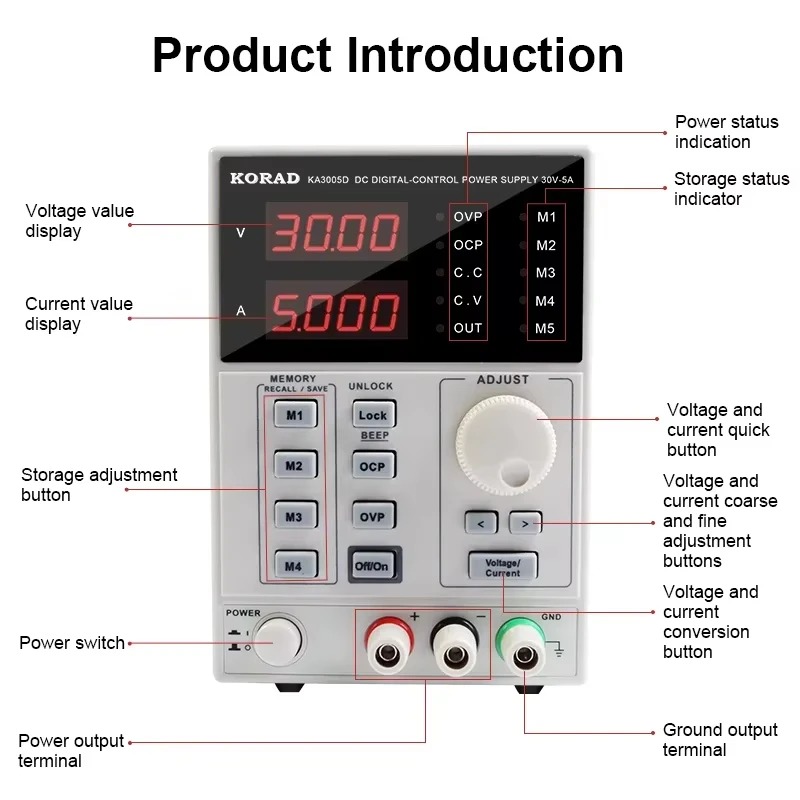 KA3010P 30V 10A KA3010D 30V 10 - đánh giá và giá Programmable Dc Power Supply 30V 10A