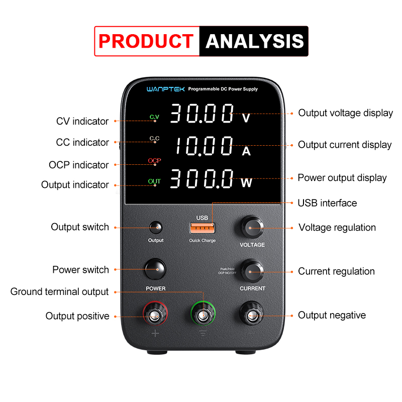 Wanptek Có Thể Lập Trình DC WP - đánh giá và giá Programmable Dc Power Supply 30V 10A