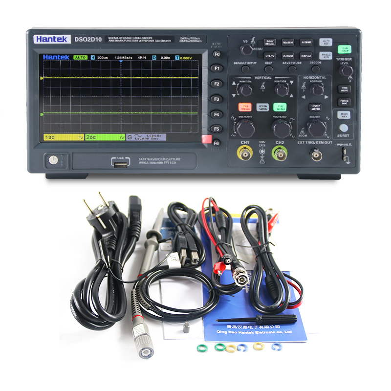 Hantek DSO2D10 Digital Storage - đánh giá và giá Digital Storage Oscilloscope 100Mhz