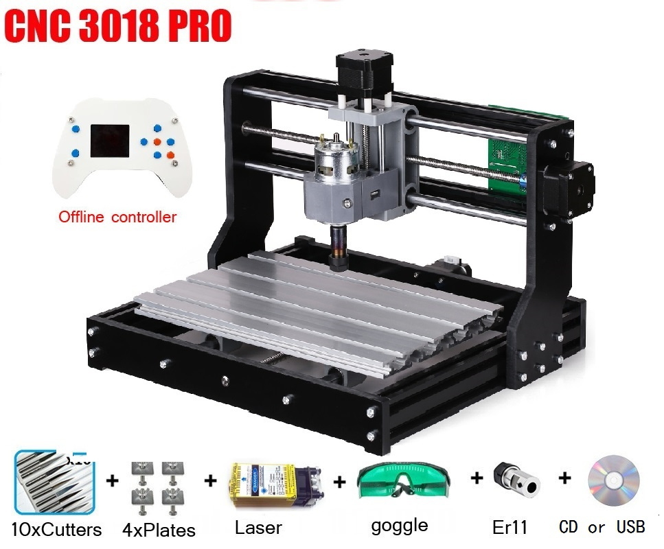 CNC 3018 PRO Laser Khắc Gỗ CNC - đánh giá và giá Mini Laser Engraver Cnc Router