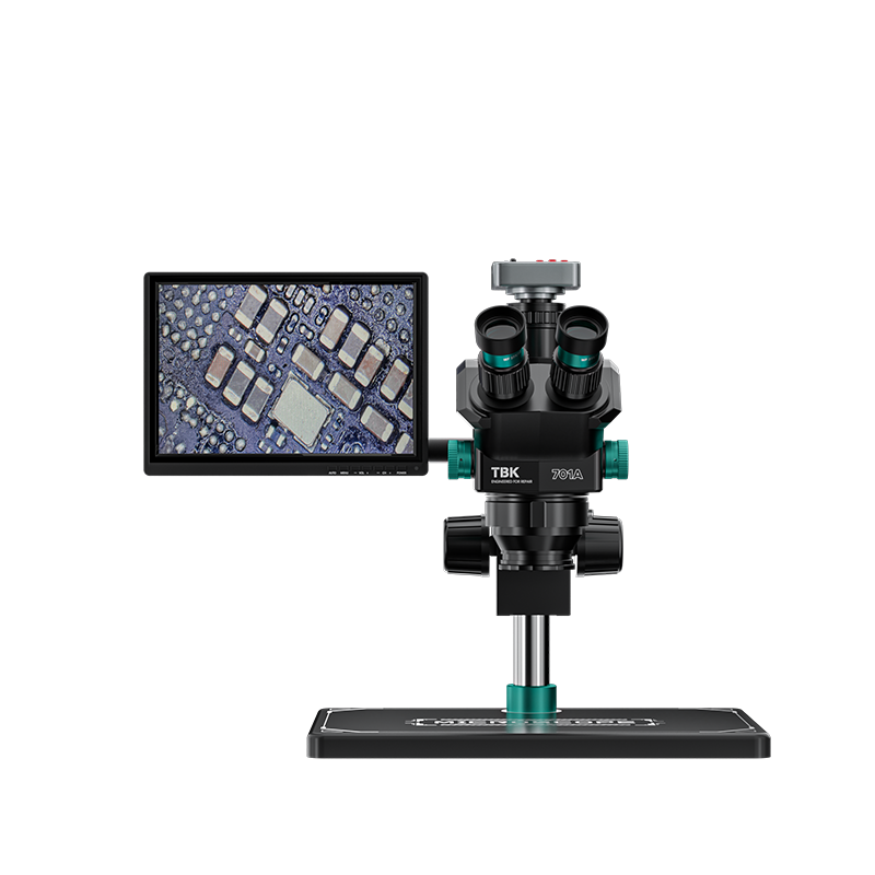 TBK 701A Trinocular Stereo Mic - đánh giá và giá Stereo Trinocular Microscope Pcb