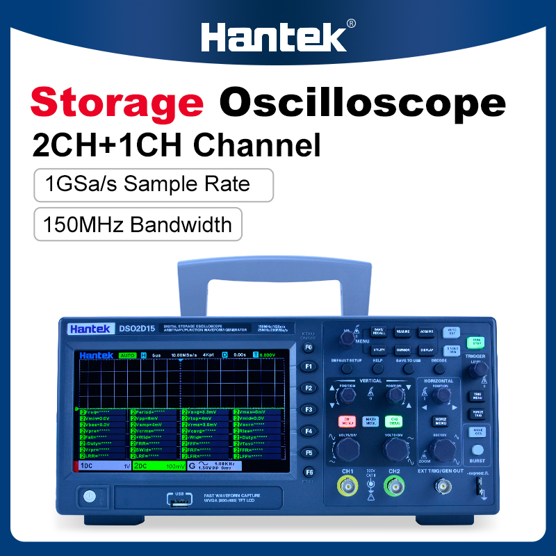 Hantek DSO2C10 2C15 2D10 2D15  - đánh giá và giá Digital Storage Oscilloscope 100Mhz