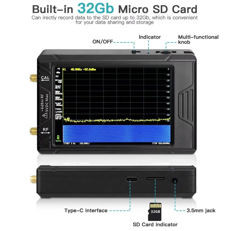 New Handheld Tiny Spectrum Ana - đánh giá và giá Signal Generator Spectrum Analyzer