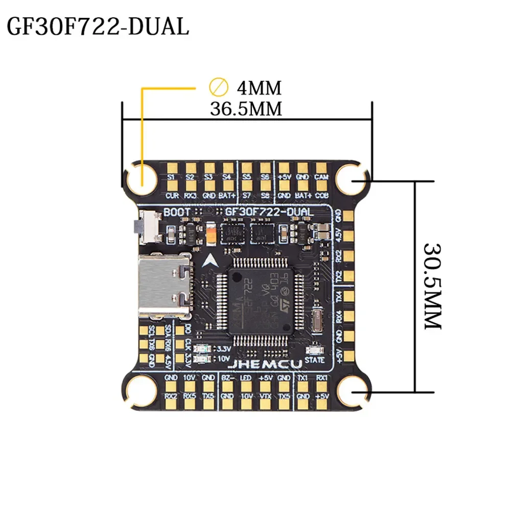 UniFlyJHEMCU F7 Stack F722 Dua - đánh giá và giá Fpv Flight Controller F7 Stack 60A