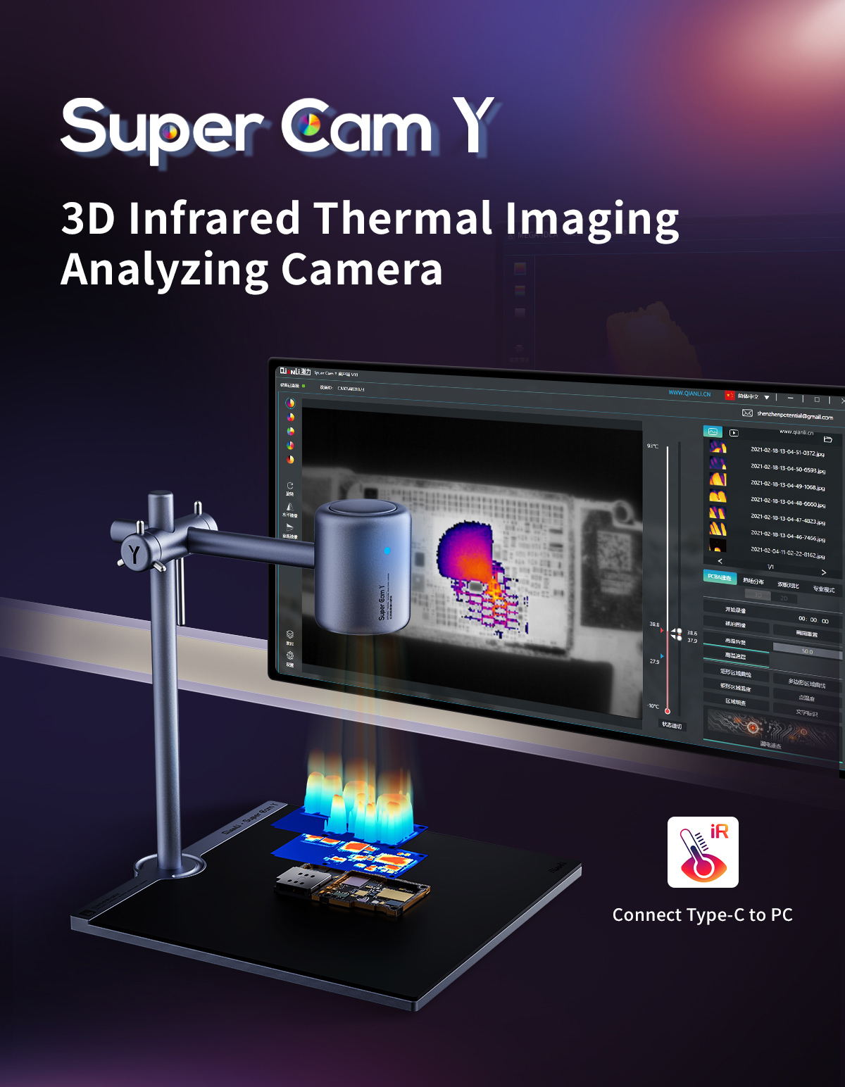 QIANLI Super Cam Y Pro 3D Ther - đánh giá và giá Thermal Imaging Camera Pcb Repair