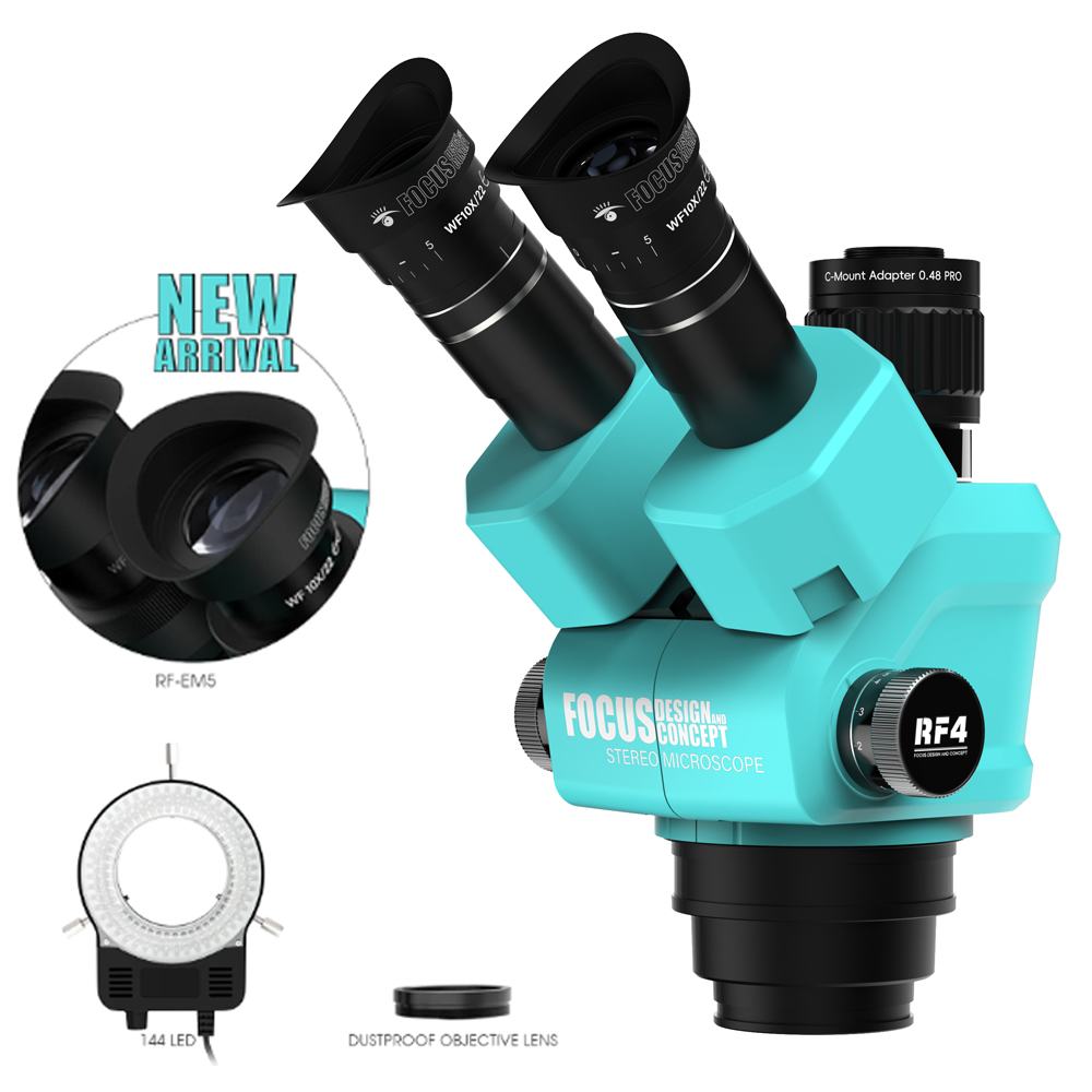 RF4 Trinocular Microscope RF-6 - đánh giá và giá Stereo Trinocular Microscope Pcb