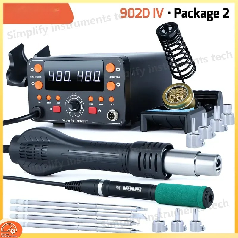 902D IV 775W Soldering Station - đánh giá và giá Hot Air Rework Station T12
