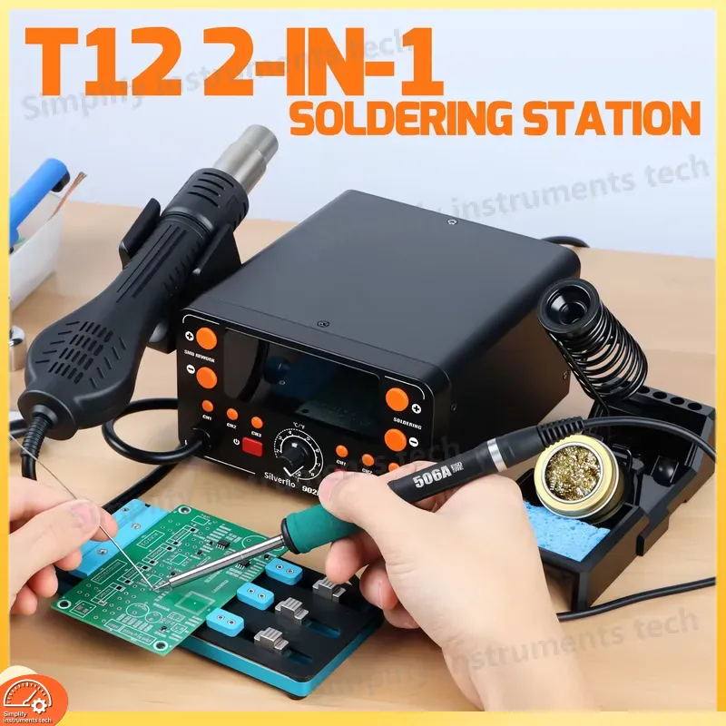 902D IV 775W Soldering Station - đánh giá và giá Hot Air Rework Station T12