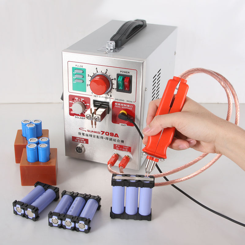 1.5KW SUNKKO 709A 220/110V Bat - đánh giá và giá Spot Welder 18650 Battery Pack