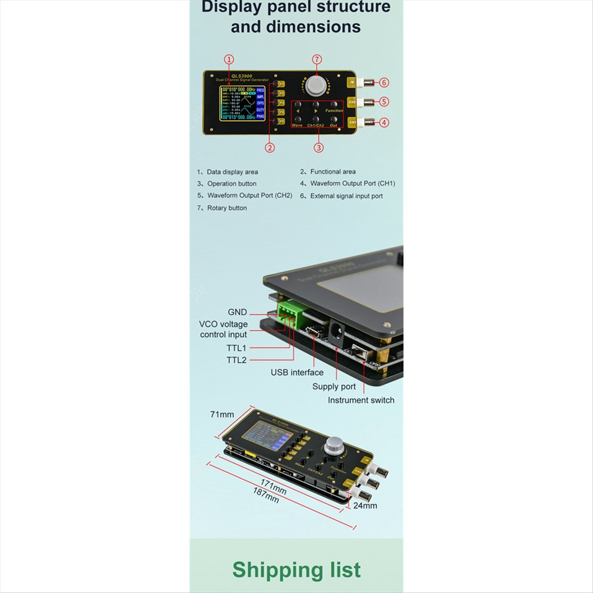 OKgood 2.4 Inch TFT DDS Functi - đánh giá và giá Function Arbitrary Waveform Generator