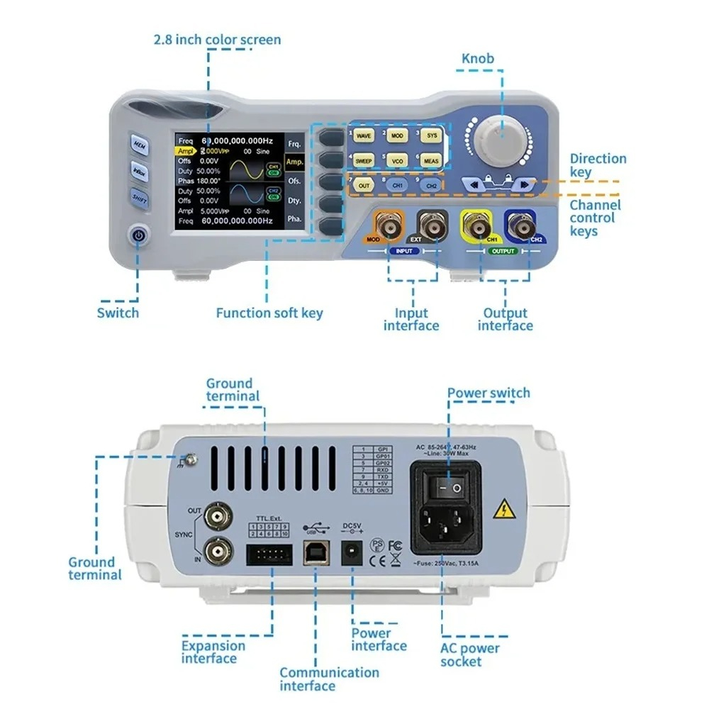 JDS8060 8080 Dual Channel Func - đánh giá và giá Function Arbitrary Waveform Generator