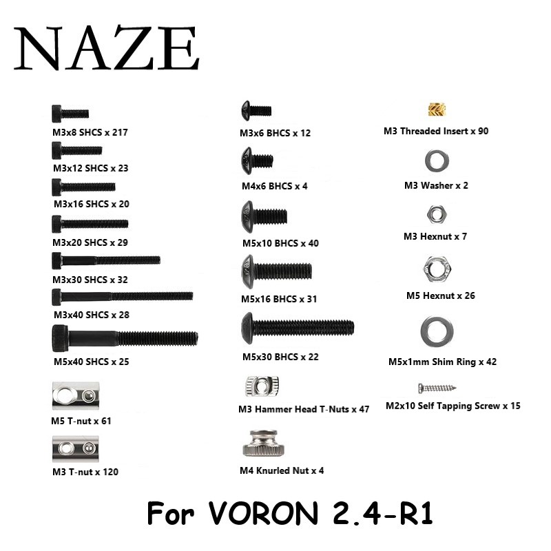 NAZE Voron2.4 3D Máy In R1/R2  - đánh giá và giá Voron 2.4 R2 Kit